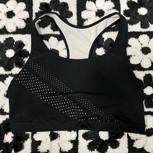 Old Navy Black Sports Bra with White Dots detailing